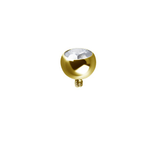 Gold PVD Titan Internal Jewelled Ball
