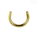 Gold PVD Titan Internal Thread Circular Barbell 1,2 x 10 mm