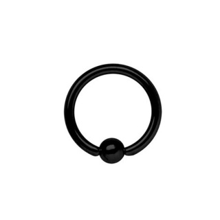 Ball Closed Ring 1.2x10x3-Steel Black PVD