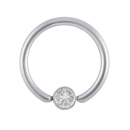 Jewelled Disc Closed Ring 1.2x8x4
