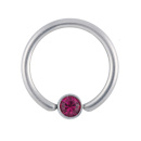Jewelled Disc Closed Ring 1.2x8x4