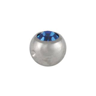 316l Surgical Steel jewelled Dimple Ball 6