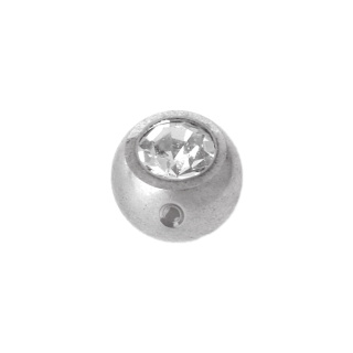 316l Surgical Steel Side Threaded Jewelled Ball (90 degree)