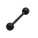 Barbell w 2 balls in black matt