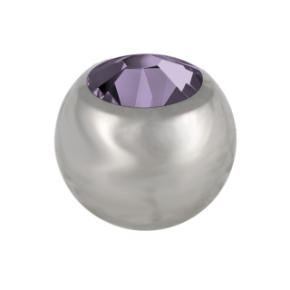316l Surgical Steel Jewelled Ball 1.6x3