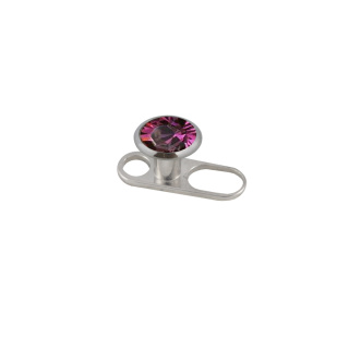 Titan Microdermal 2 Holes with Jewelled Disc 1,5 x 5