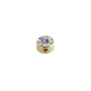 Jewelled Dimple Disc Gold