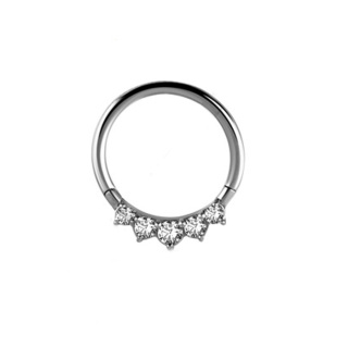Jewelled Hinged Ring 1.2x8mm