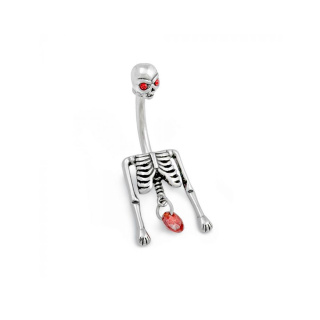 Skeleton Belly Button Ring